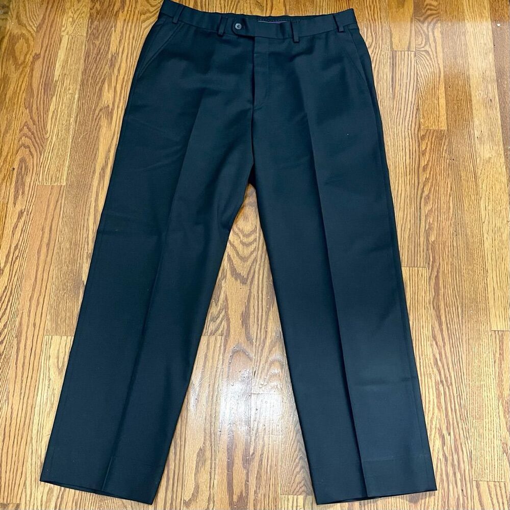 Hiltl Columbus Black flat a front Dress Pants. Size 35 (actual 34)